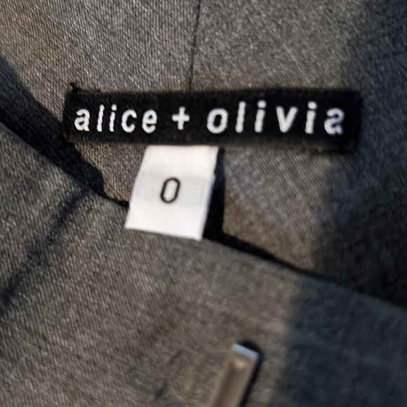 Alice+Olivia Gray Wool Trousers. 0 - Picture 7 of 11